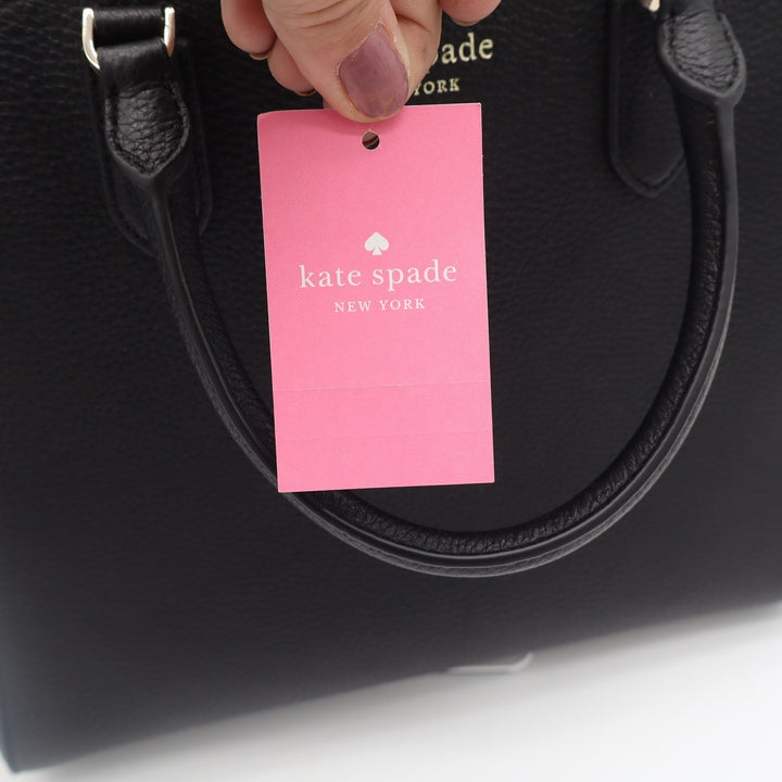Kate Spade Parker Medium Satchel Black Pebbled Leather Bag