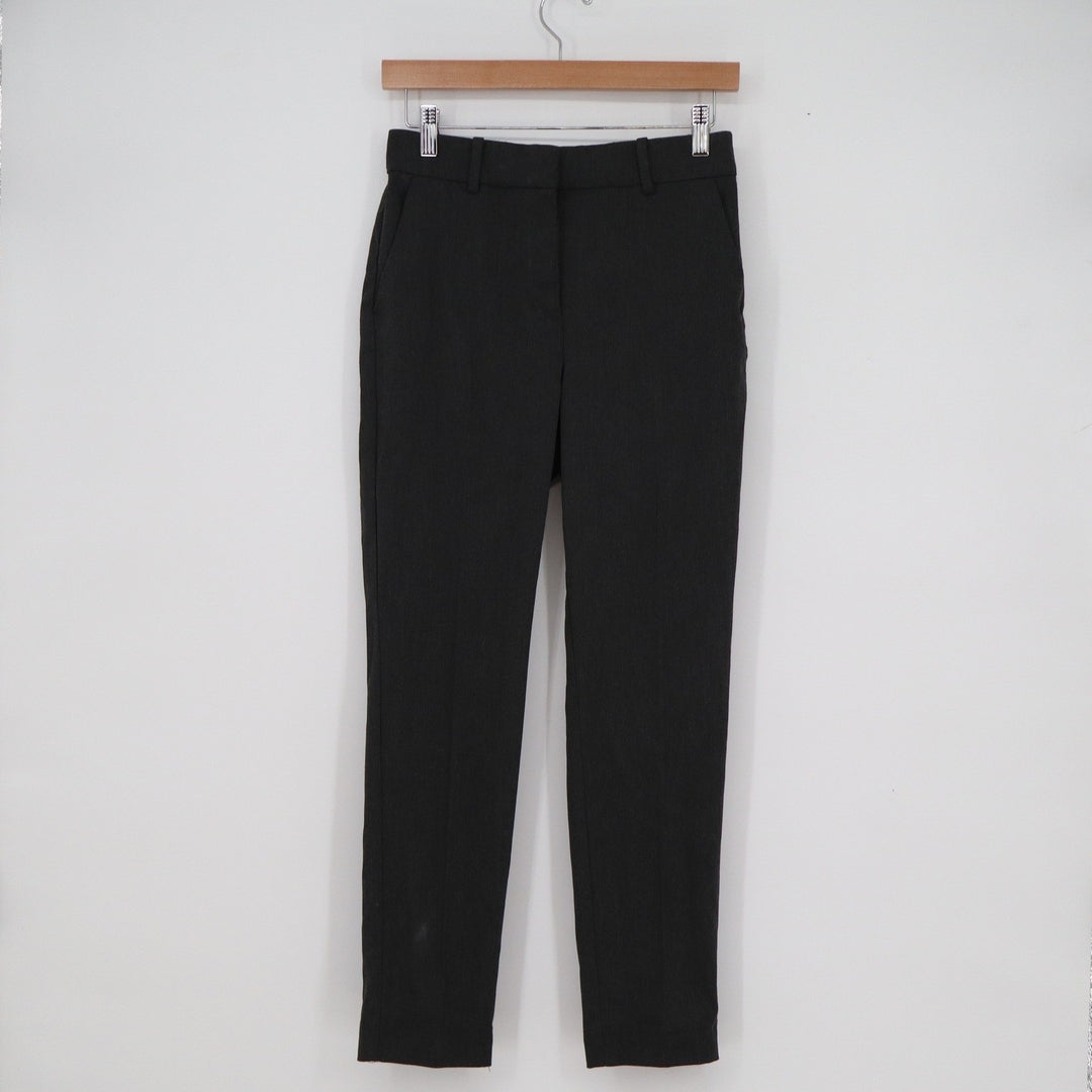 HM Womens Ankle Dress Pants Charcoal Gray Slim Tapered Size 4