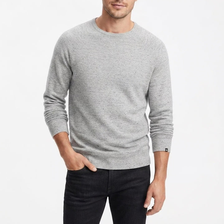 Banana Republic Mens Grey Heather Raglan Long Sleeve Crew Neck Sweatshirt Large