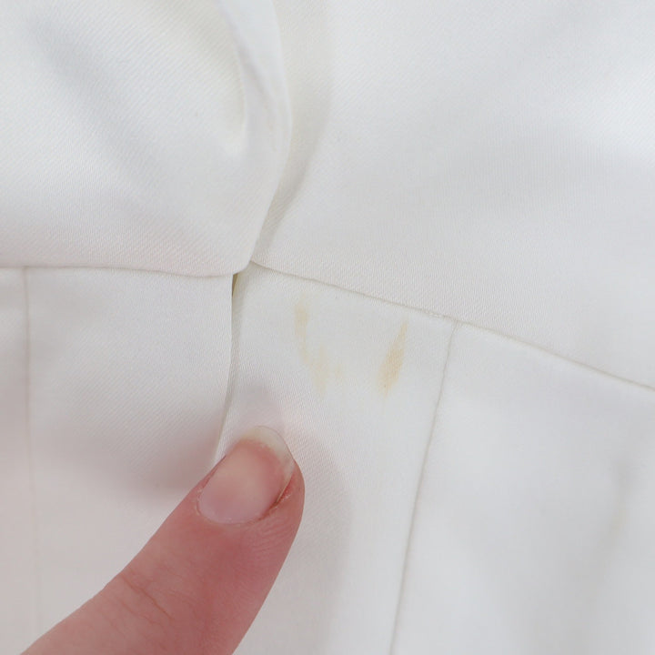 Naked Wardrobe The Statement White Cropped Garter Blazer Small
