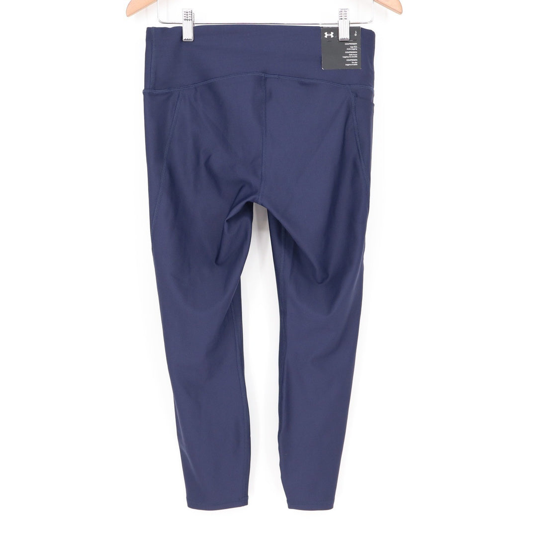 Under Armour Womens Navy Tech Hi Ankle Legging Compression Pocket L