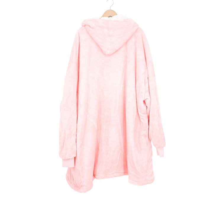 The Oodie Wearable Blanket Hoodie Pink Oversized Sherpa Lined Fleece One Size