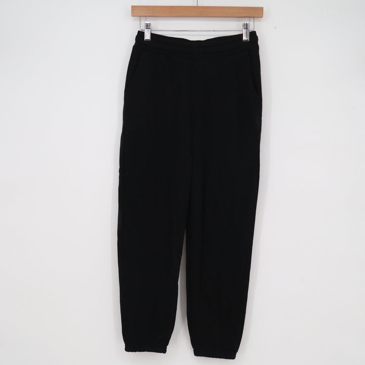 Old Navy Girls Black Jogger Sweatpants Size L 10-12 Fleece Elastic Waist Pocket