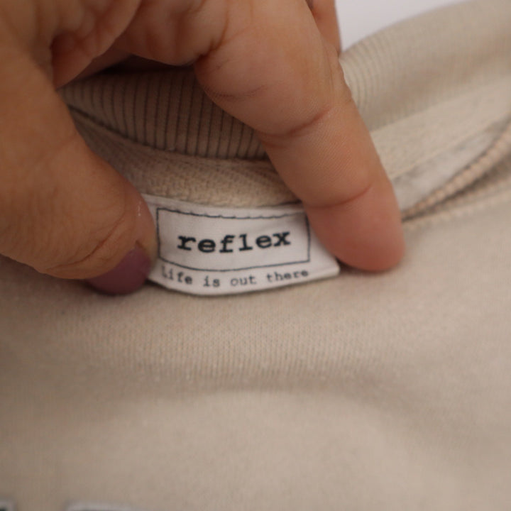 Reflex California Graphic Sweatshirt Tan Beige Green Arch Logo Crewneck Medium