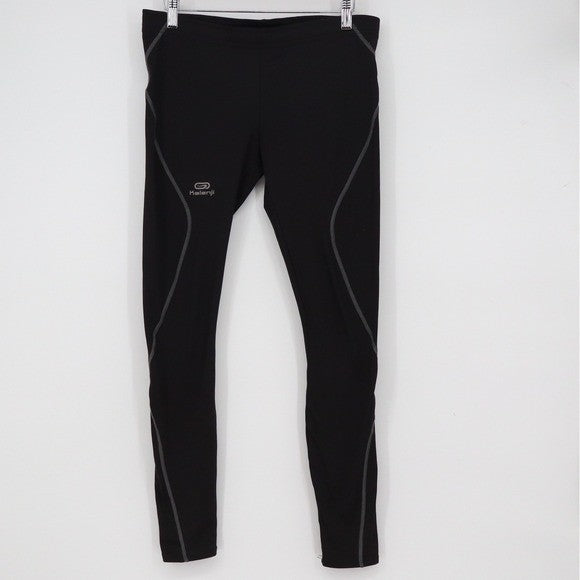 Kalenji Mens Black Running Leggings Athletic Training XS Reflective Logo