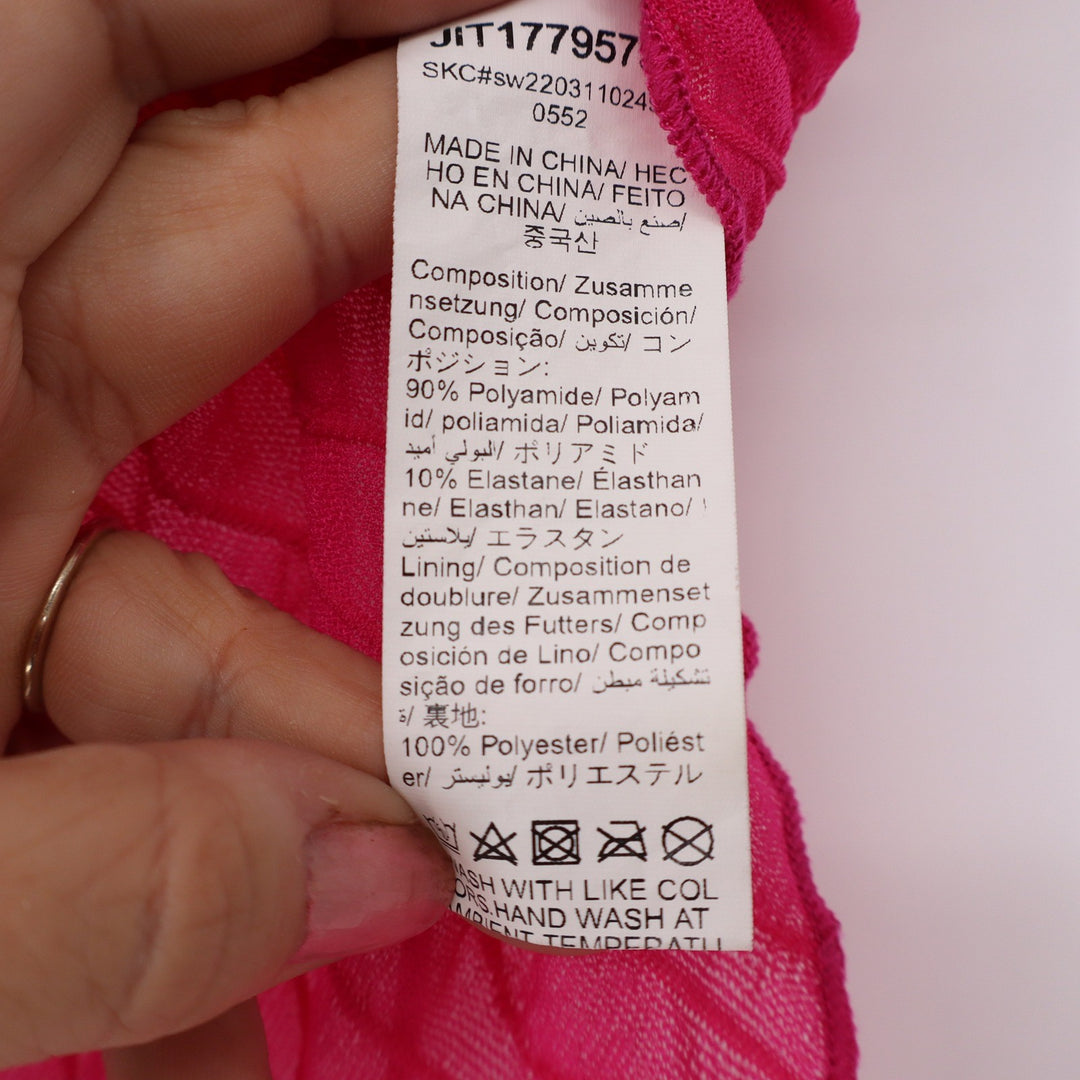 SHEIN Halter Top Women's S Pink Mesh Handkerchief Open Back Excellent