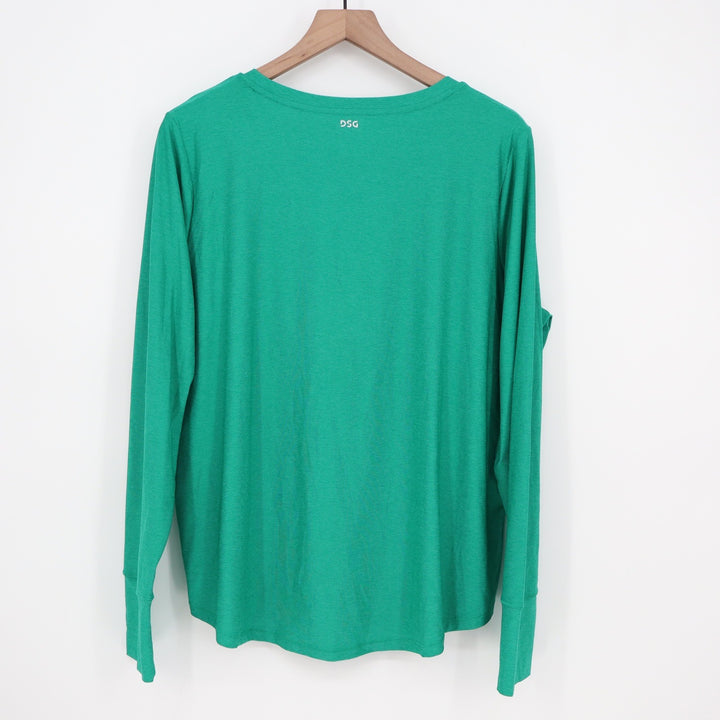 DSG Mens XXL Green Long Sleeve Performance T-Shirt UPF 50+ Moisture Wicking