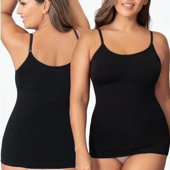 Shapermint All Day Every Day Scoop Neck Cami 2XL Black Tummy Control Shapewear