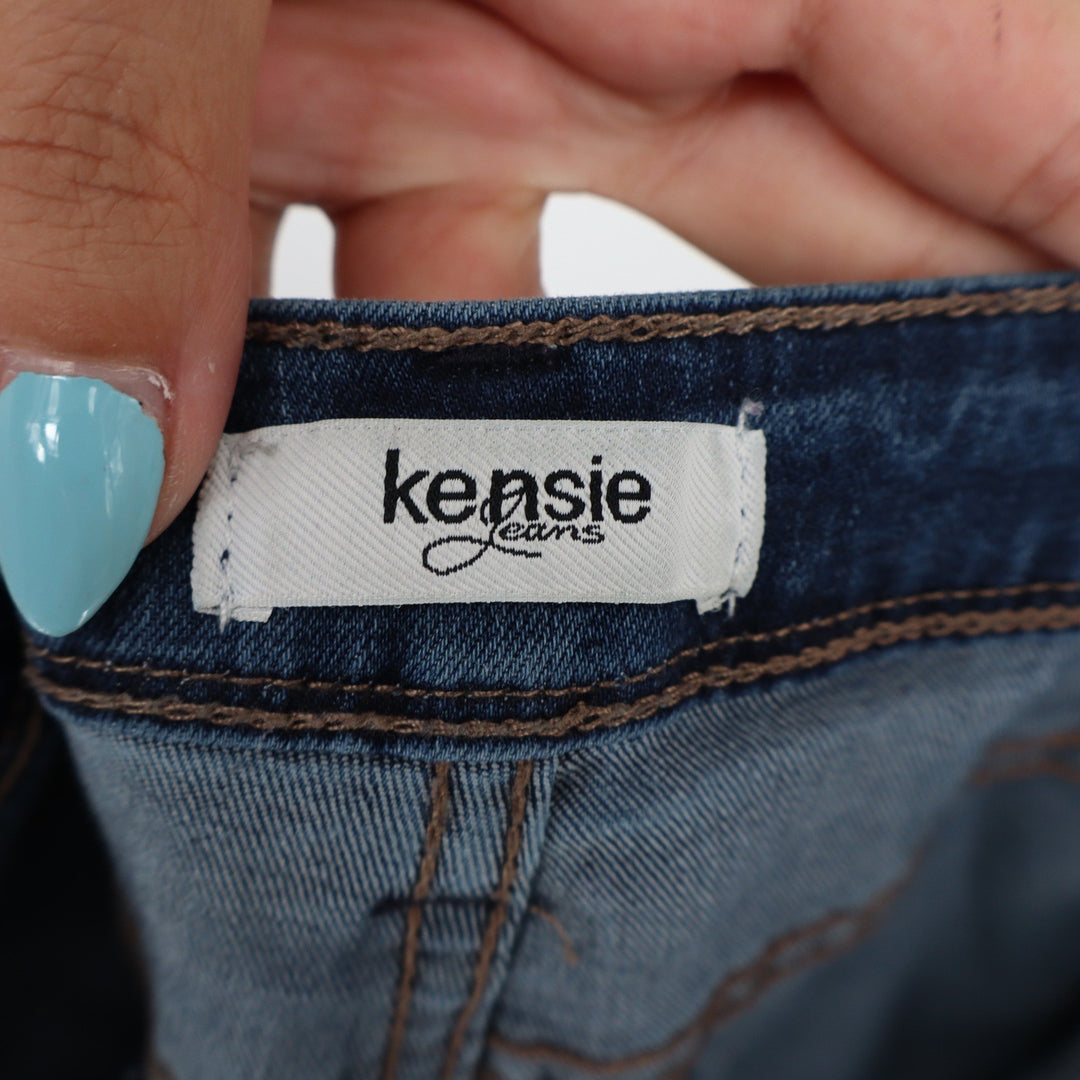 Kensie Jeans Ankle Womens 8/29 Effortless Blue Distressed Mid Rise Good