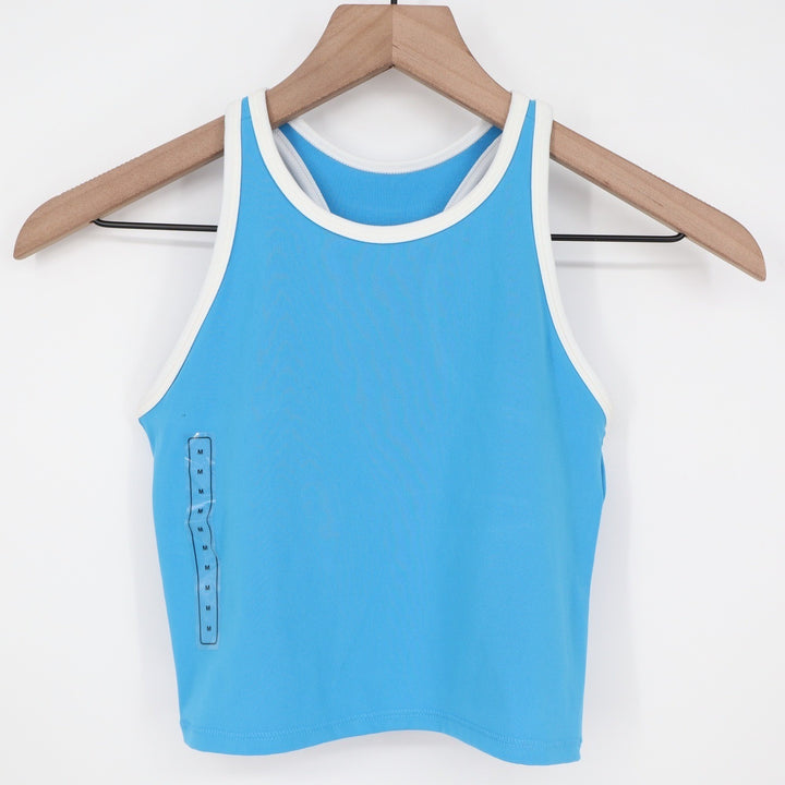 DSG Girls Medium Aqua Blue Momentum Shelf Bra Tank-Bound Athletic Top