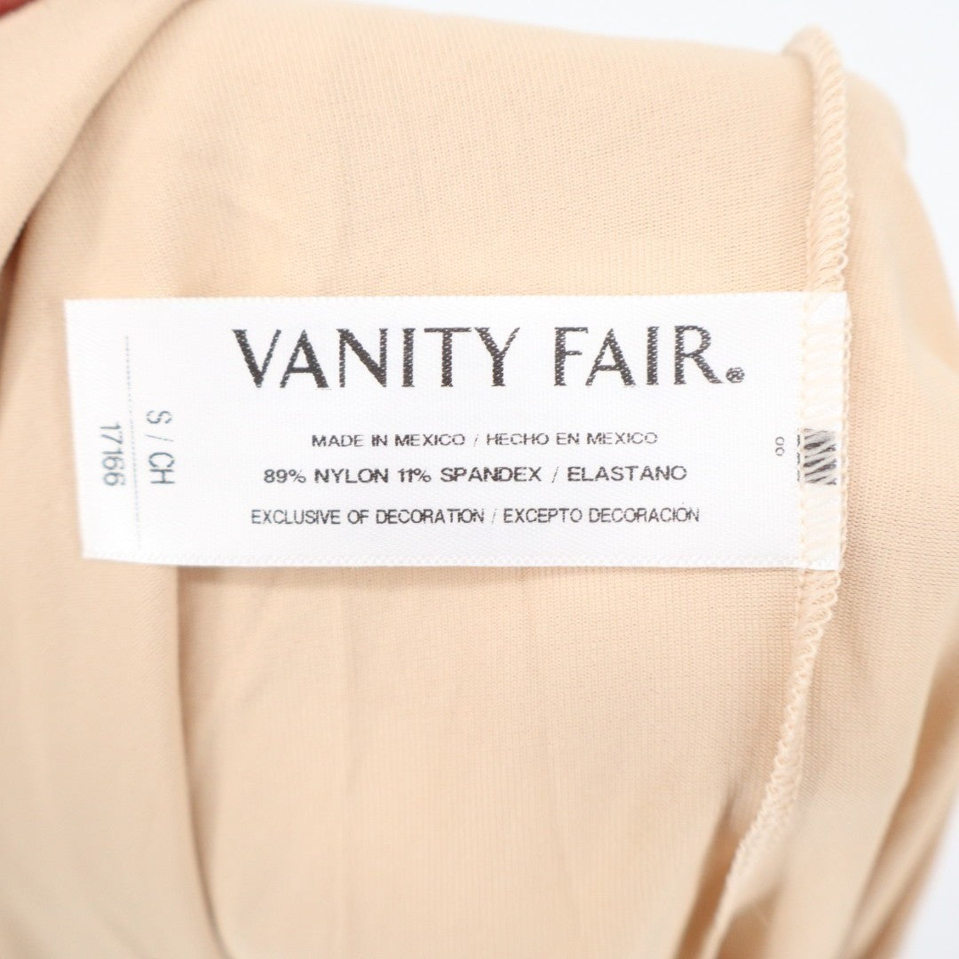 Vanity Fair Perfect Lace Spin Cami Top Womens Small Beige Stretch Lace Trim