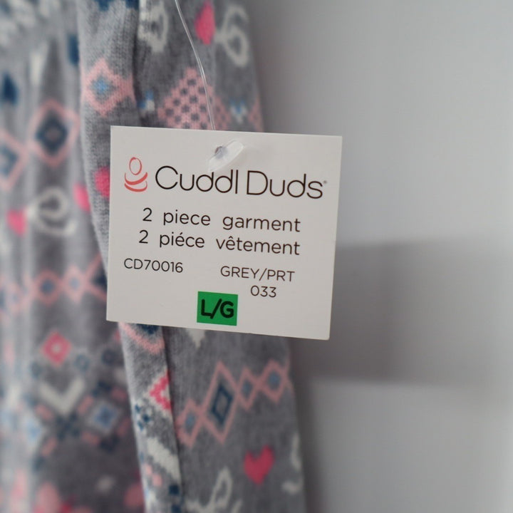 Cuddl Duds Fleece Pajama Bottom Womens Large Multi Printed Stretch Elastic Waist