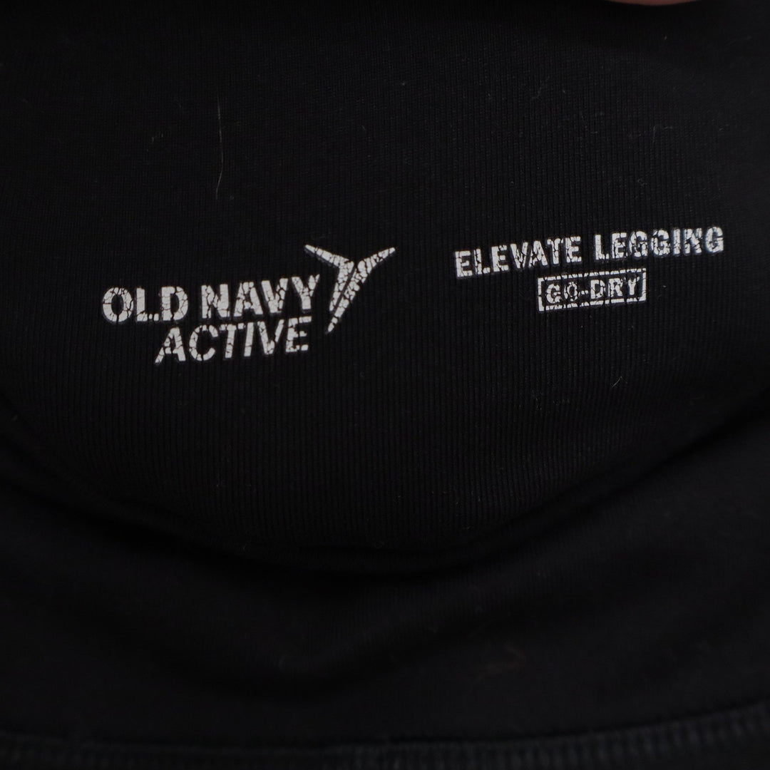 Old Navy Active Elevate Legging Go-Dry Black High Rise Crop Yoga Pants Small