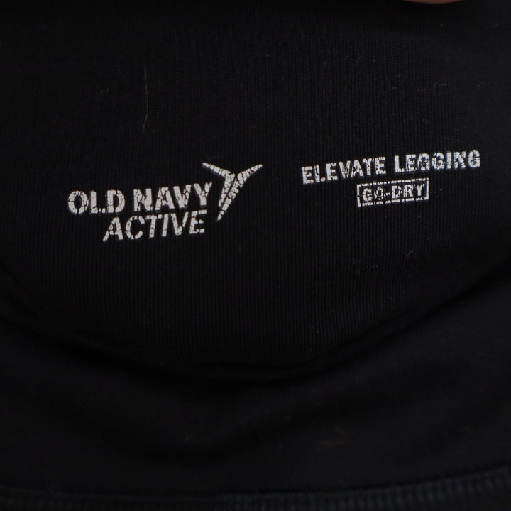 Old Navy Active Elevate Legging Go-Dry Black High Rise Crop Yoga Pants Small
