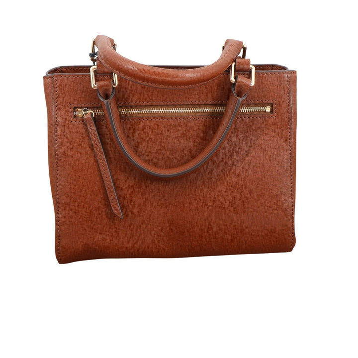 Dooney & Bourke Small Zip Satchel Amber Saffiano Leather Handbag
