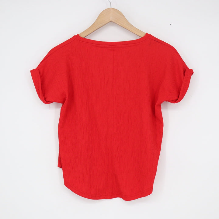 Mani Tree Red Paris Graphic T-Shirt Rhinestone Accents Cotton XL