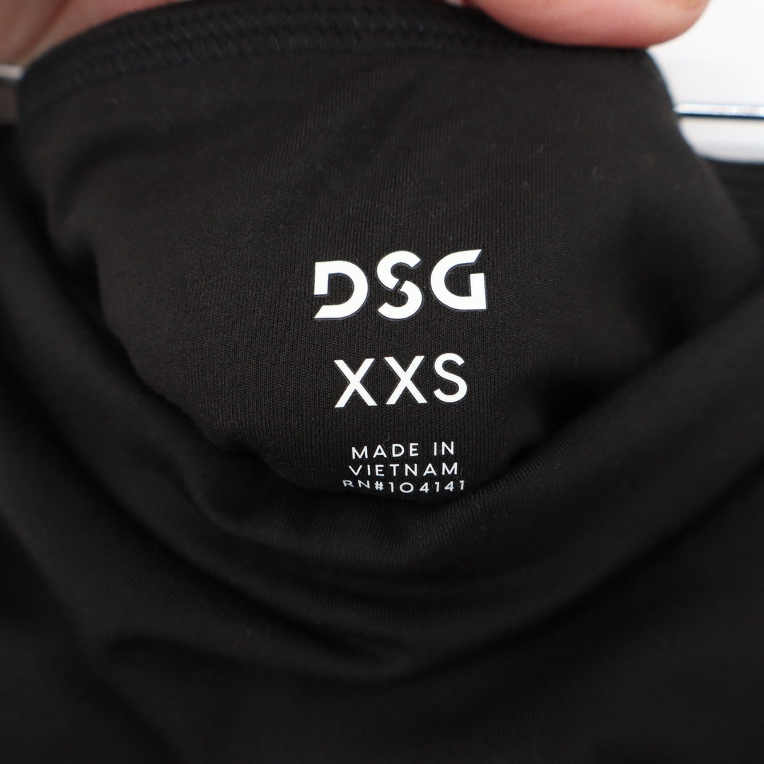 DSG Womens Momentum Crop Leggings Pure Black High Rise Pockets XXS