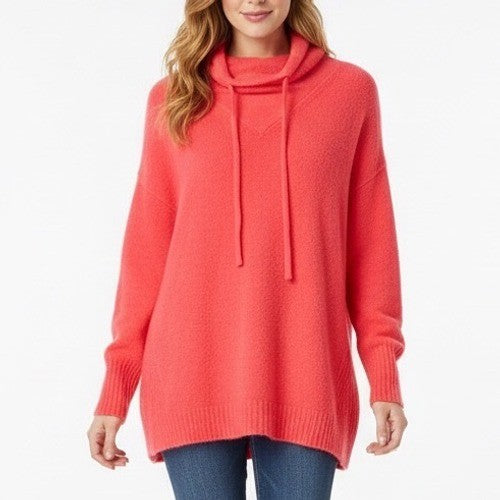 Philosophy Republic Clothing Sweater Womens Small Red Knit Drawstring Wrap Neck