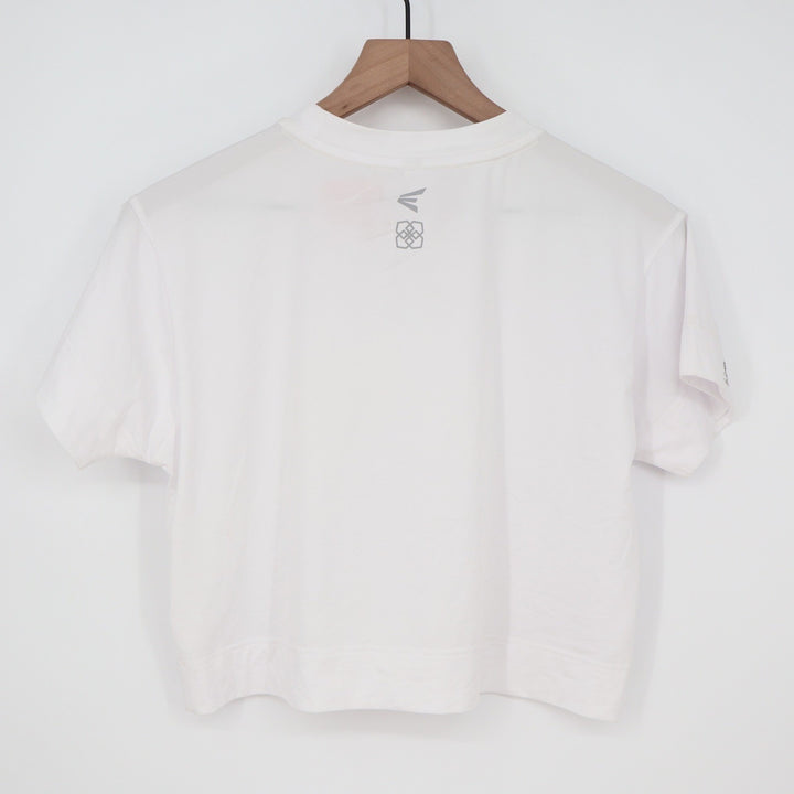 Easton Jen Schroeder JS WMS Crop Tee White Athletic Short Sleeve Shirt S