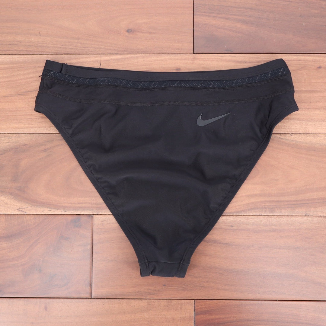 Nike Swim Womens Black High Waist Bikini Bottom Size Large