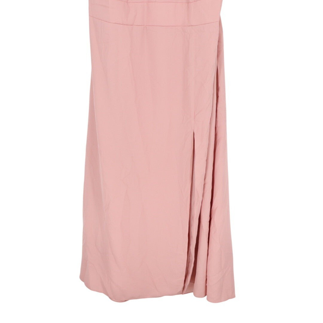 AFTER SIX Style 6857 Blush Pink V Neck Sleeveless Formal Gown Dress 28W