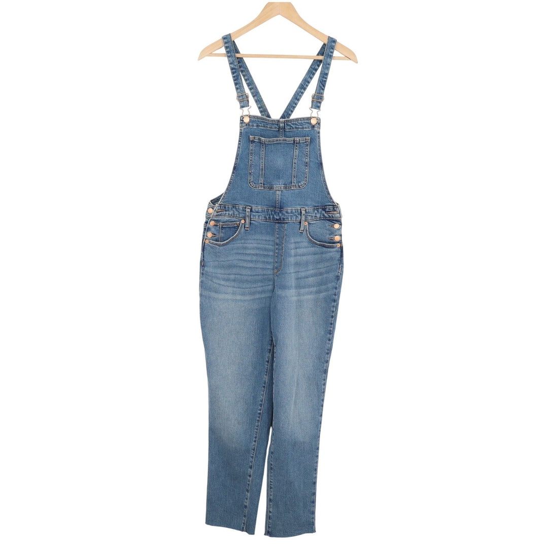 Universal Thread Womens Blue Denim Overalls Straight Leg Medium Wash Size 8/29R