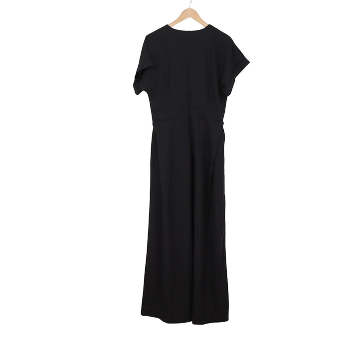 X&Z Jumpsuit Womens XXL V-Neck Wide Leg Black Short Sleeve Excellent