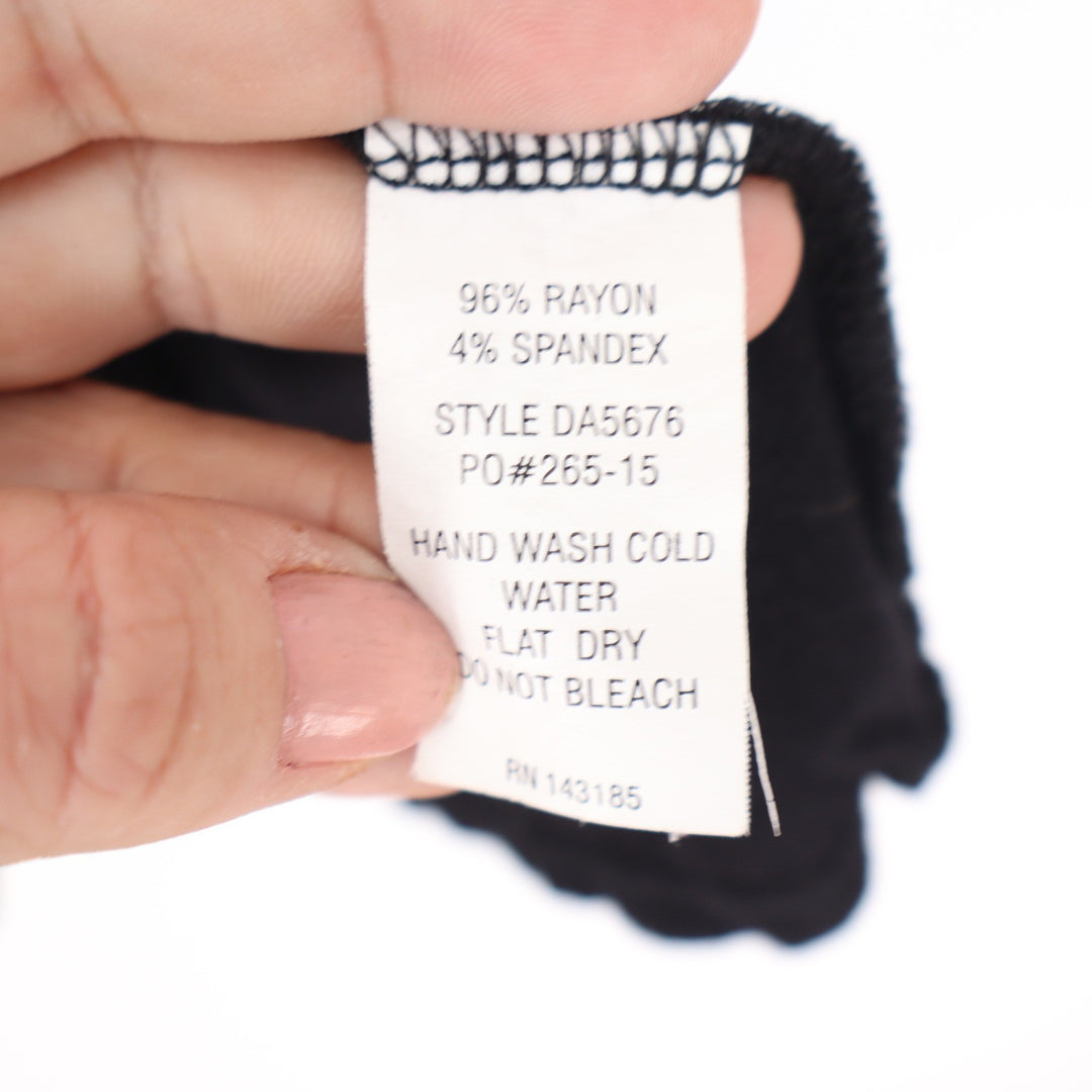 Popular Basics Black Mini Dress Spaghetti Strap V-Neck L
