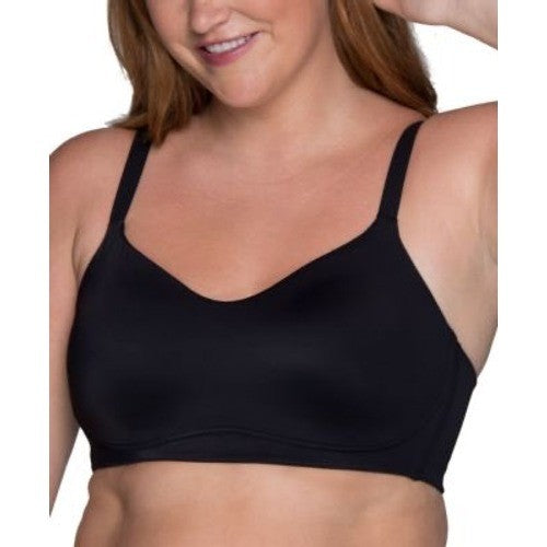 Vanity Fair Lingerie Beauty Back Simple Sizing Bra M Black Smoothing Wireless