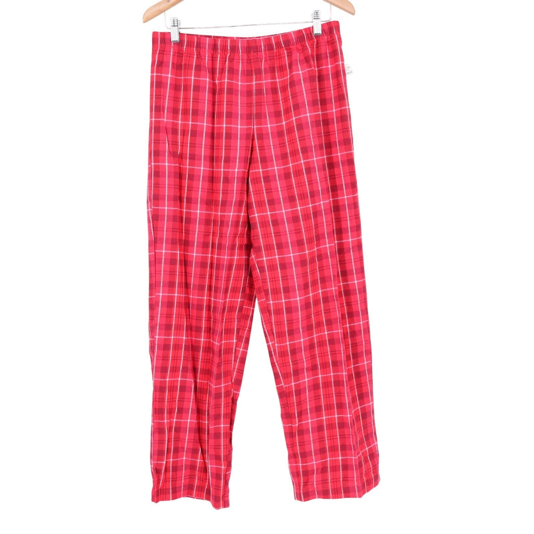 Charter Club Intimates Womens Red Bennet Plaid Flannel Pajama Set Small