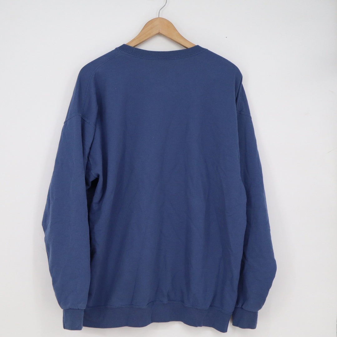 Athletic Works Mens XL Navy Blue Crewneck Sweatshirt Fleece Pullover