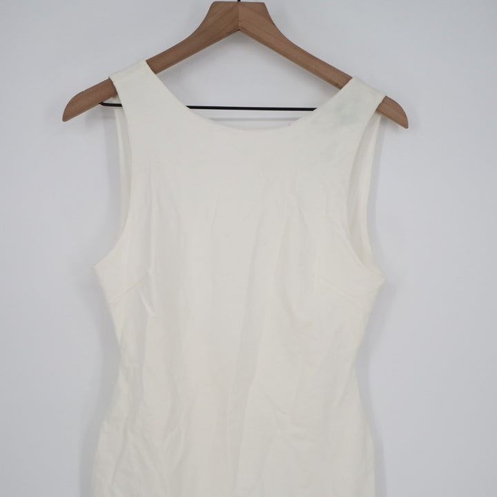 Lulus Bodycon Mini Dress Womens Large White Stretch Backless Sleeveless Pullover