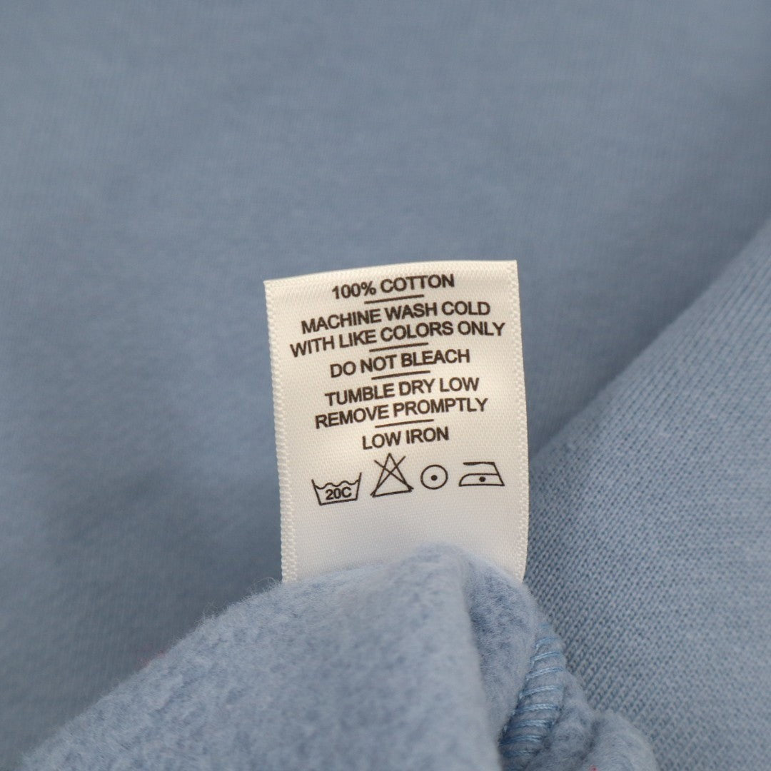 American Giant Midweight Hoodie Womens Medium Blue Cotton Fleece Kangaroo Pocket