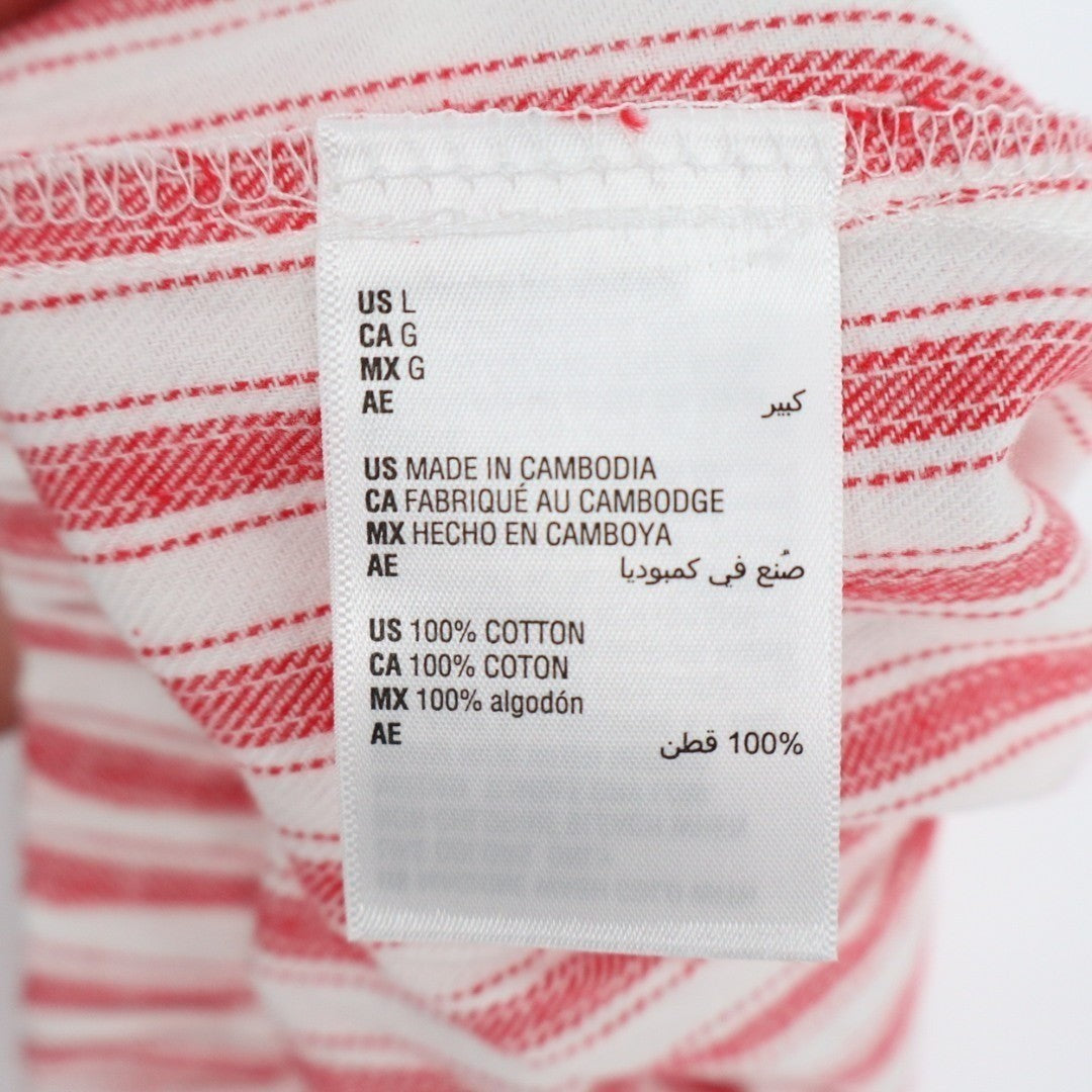 Charter Club Intimates Pajama Pants Womens Large Red White Festive Stripe Cotton