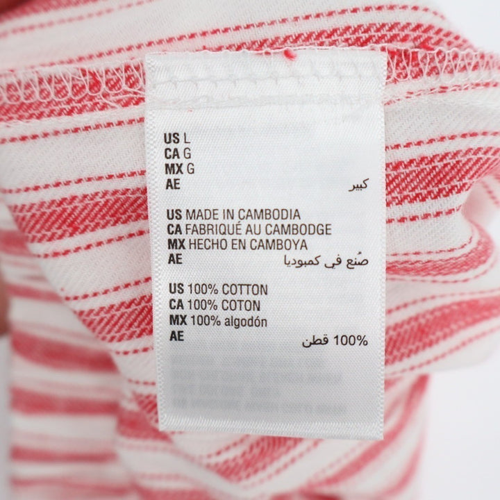 Charter Club Intimates Pajama Pants Womens Large Red White Festive Stripe Cotton