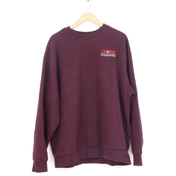 District VIT Heavyweight Maroon Crewneck Sweatshirt Lyons & Associates Mens XL