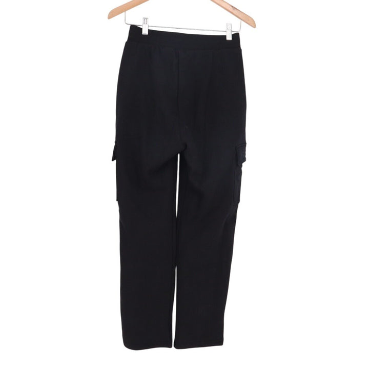 American Giant Sweatpants Womens XS Black Cotton Fleece Straight Cargo Pockets