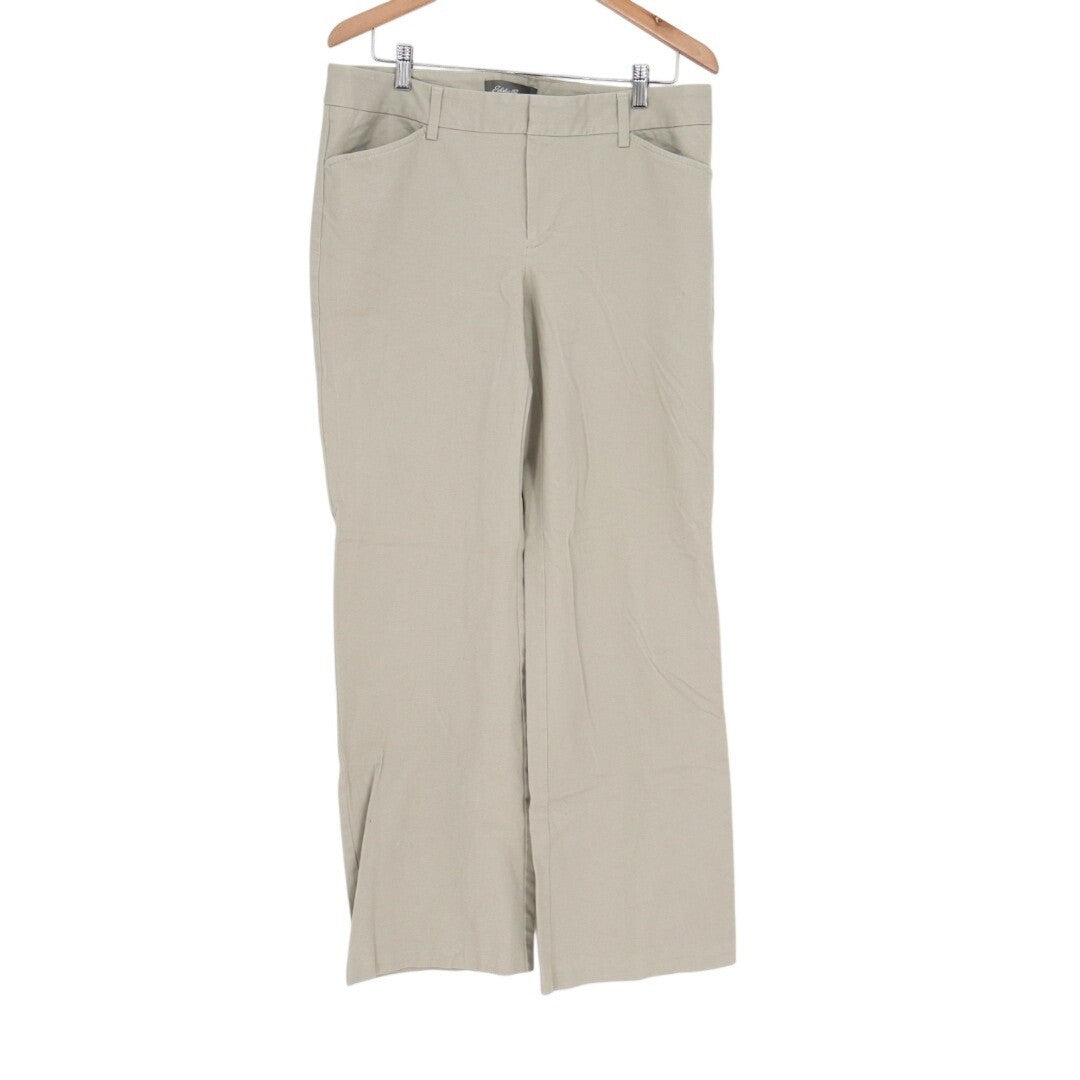 Eddie Bauer Sightscape Horizon Convertible Roll-Up Pants Womens 12 Beige Stretch