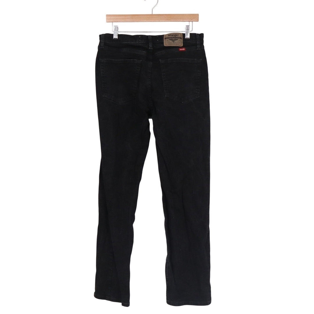 Wrangler Regular Fit Flex Mens Black Straight Leg Jeans 32x32