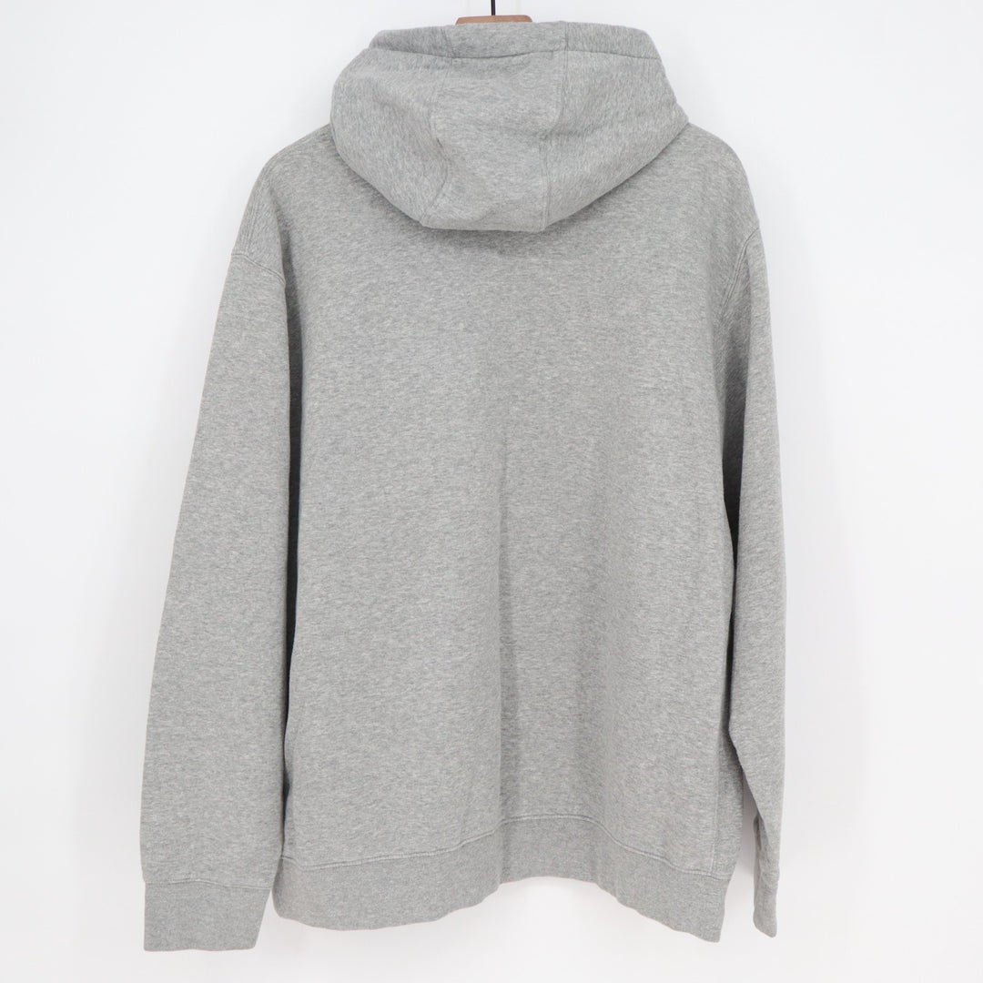 Nike Sportswear Club Hoodie Mens 2XL Heather Gray Cotton Fleece Lined Pullover