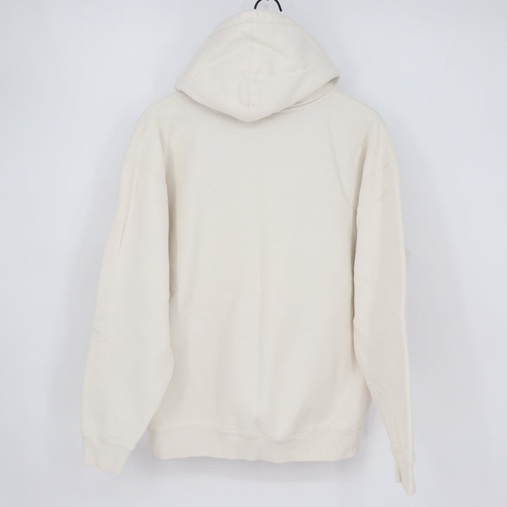 Salty Hoodie Unisex Large White Ribbed Kangaroo Pocket Long Sleeve Pullover
