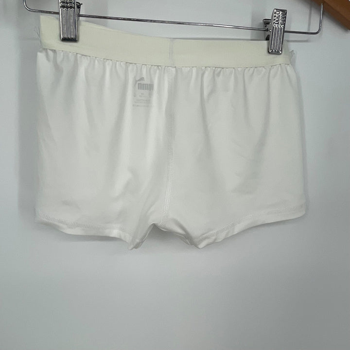 Puma Girls Activewear Shorts White Size L Sports Running Workout