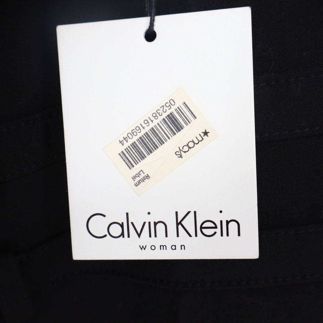 Calvin Klein Womens Black Buckle Waist Sleeveless Sheath Dress 18W