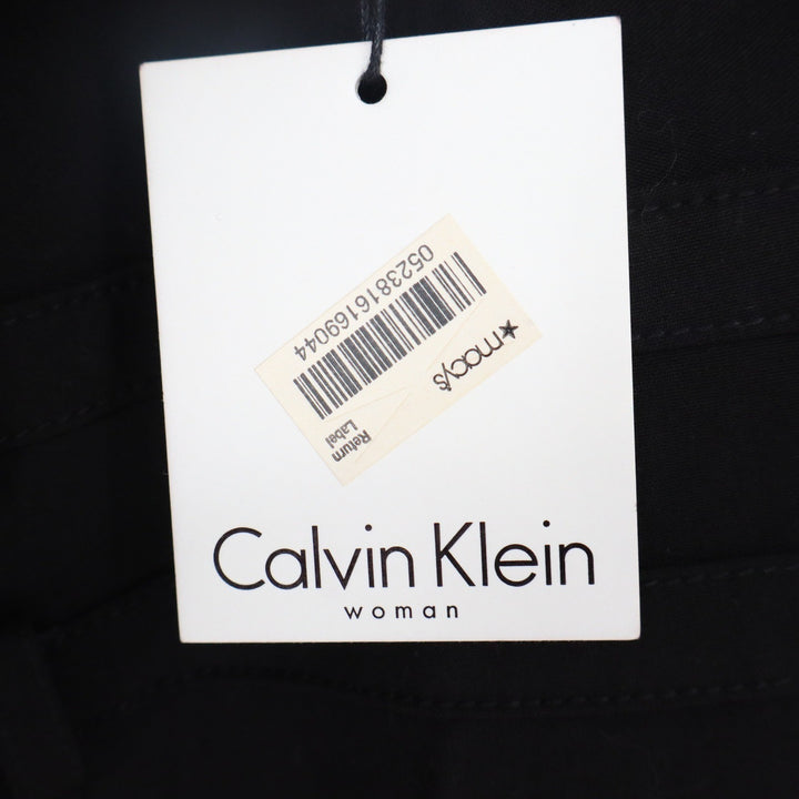 Calvin Klein Womens Black Buckle Waist Sleeveless Sheath Dress 18W