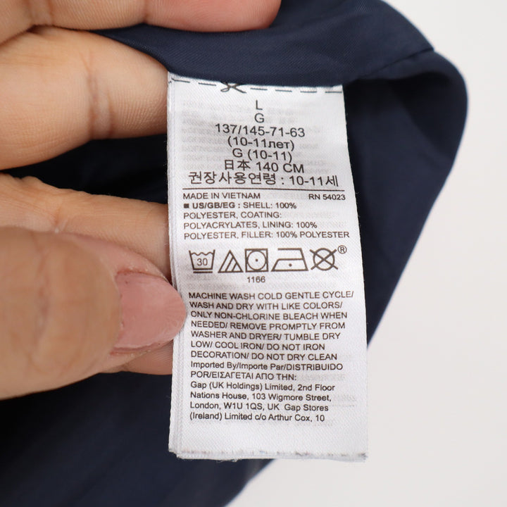 Gap Kids ColdControl Puffer Vest Navy Blue Full Zip Water Resistant Boys Large