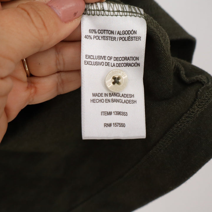 Tahari Mens Olive Green Short Sleeve Chest Pocket Polo Shirt Size Large