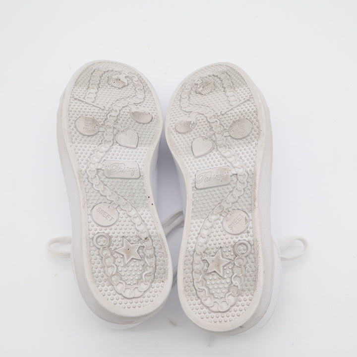 Pastry White Shell Toe Low Top Dance Sneakers Womens Size 8.5