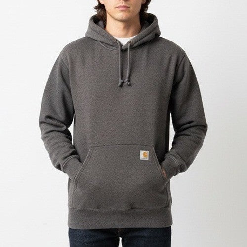 Carhartt Hoodie Mens Medium Charcoal Gray Cotton Fleece Lined Kangaroo Pocket