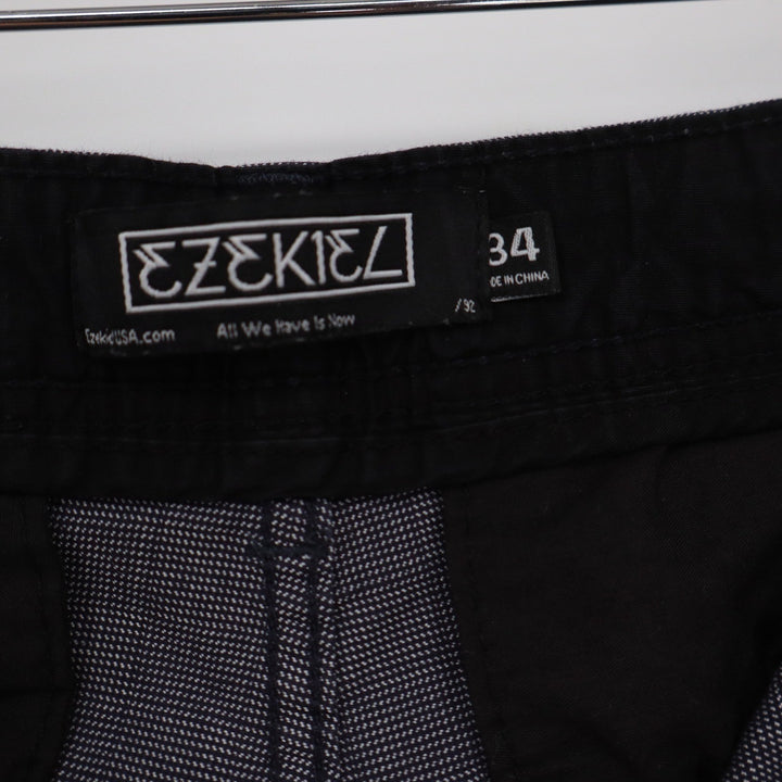 Ezekiel Mens Charcoal Gray Textured Chino Shorts Size 34 Stretch