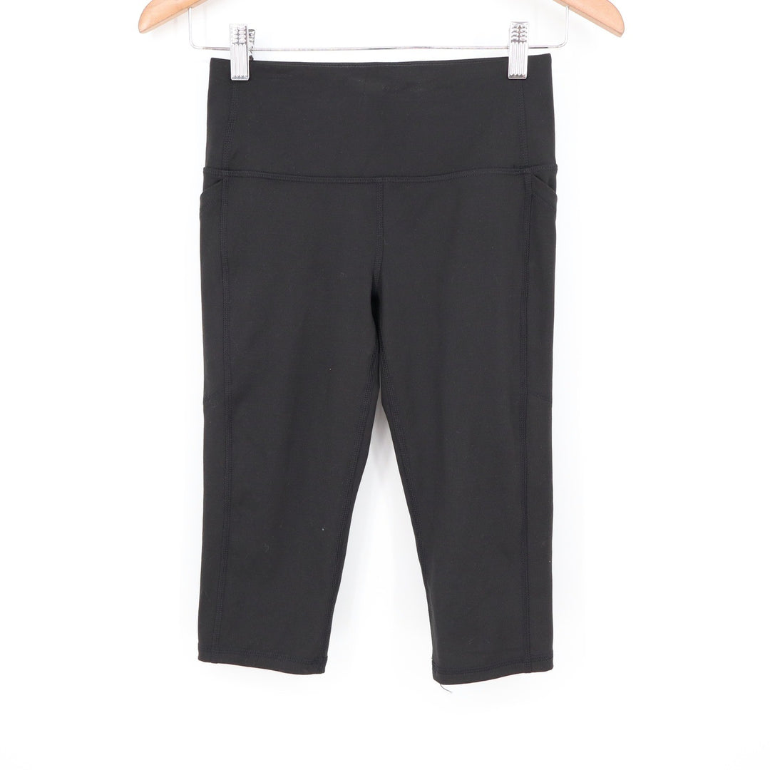 DSG Womens Momentum Crop Leggings Pure Black High Rise XS